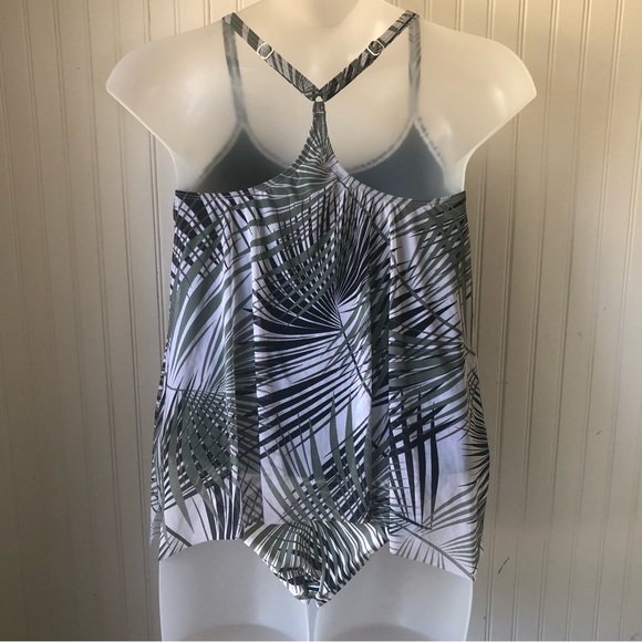 COCO REEF Retail $156 Mesh Print Underwire Tankini 2 Piece Top 34D Bottom Medium - Picture 6 of 8